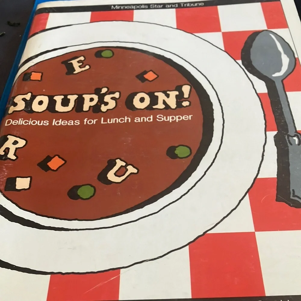 Soup's On! Cookbook - Red and White Cover